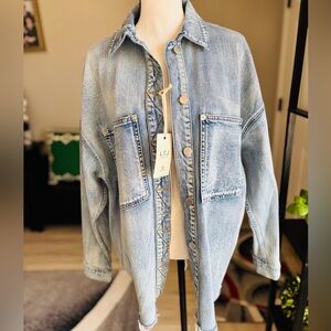 Women's Blue Denim Jacket by L.T.J. Size M/L. Retail $108